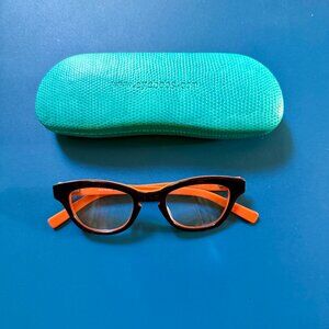 Eyebobs Reading Glasses 2267 75 Geek Girl, +2 Magnification, Black on Orange